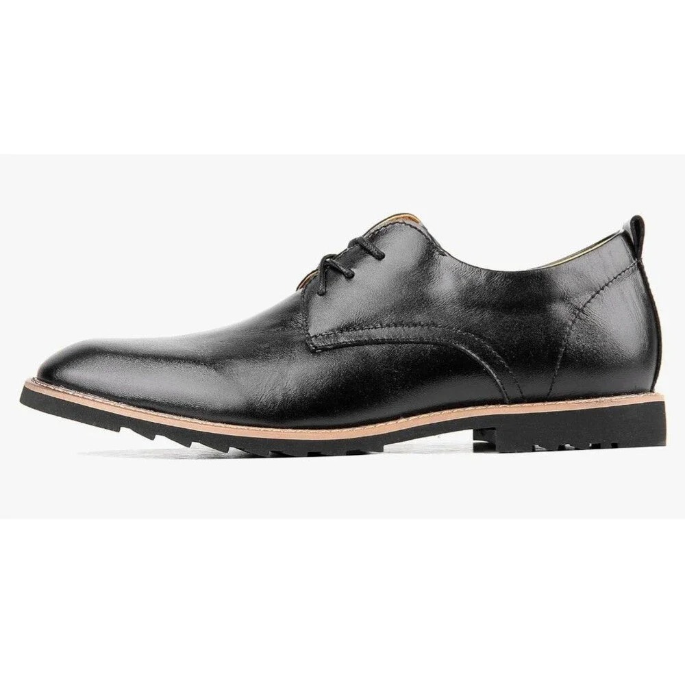 ILoveSia Soft Leather Casual Business Oxford Dress Shoes Black Men's Size 9.5